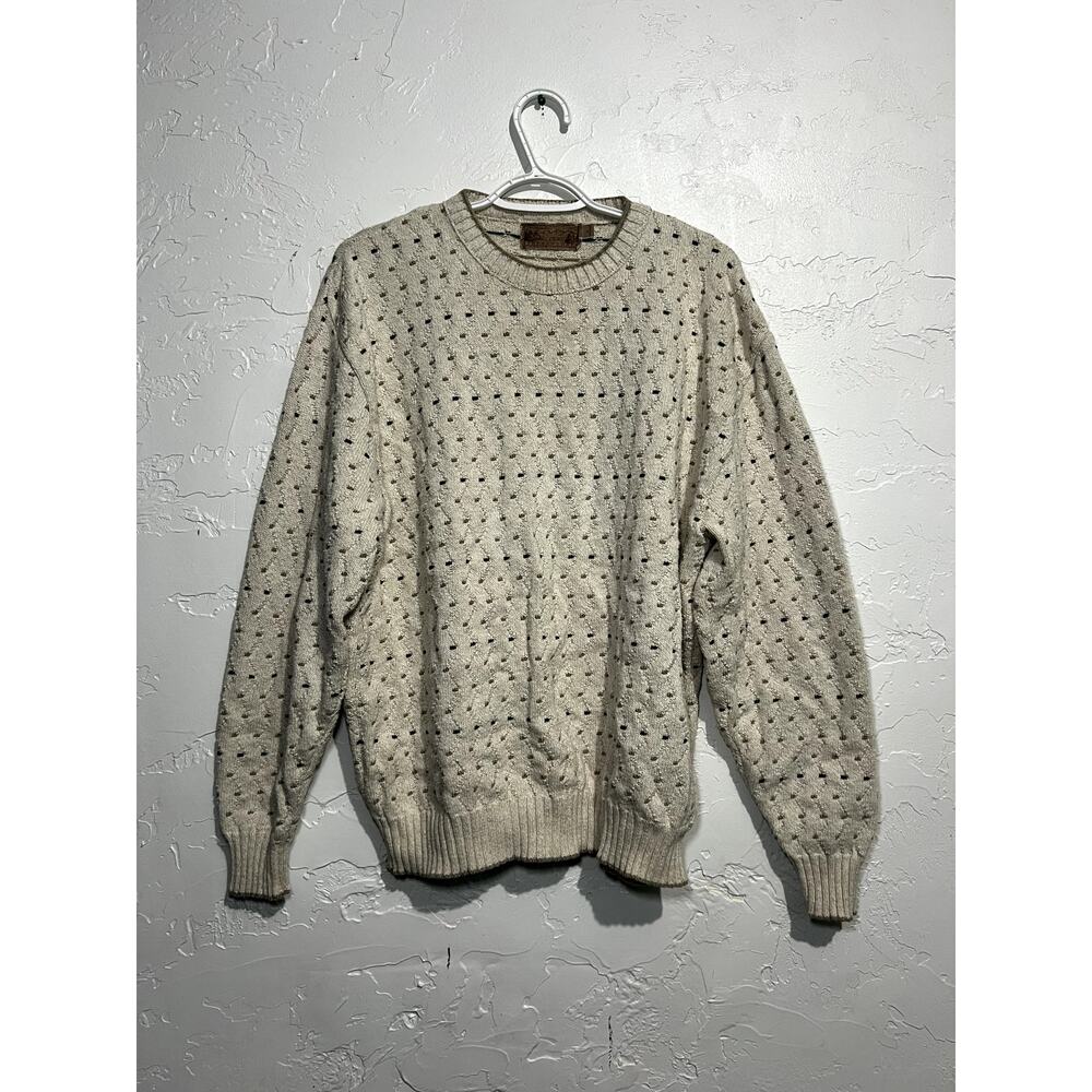 Shenandoah polkadot knit sweater womens large grandpacore granny grandma‎ cozy